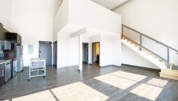 Kitchen and staircase